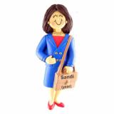 New Job Ornament Businesswoman Brunette Female Personalized by RussellRhodes.com