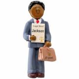 African American Male Law School Graduation Christmas Ornament Personalized by Russell Rhodes