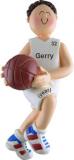 Basketball Champ Male Brown Hair Christmas Ornament Personalized by RussellRhodes.com