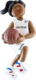 Basketball Champ Female African American Christmas Ornament Personalized by RussellRhodes.com