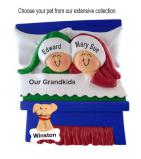 Christmas Morning Family of 2 Christmas Ornament with Pets Personalized by RussellRhodes.com