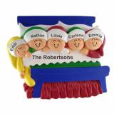 Christmas Morning Family of 5 Christmas Ornament Personalized by RussellRhodes.com