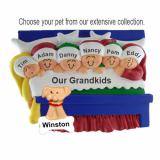 Christmas Morning Family of 6 Christmas Ornament Personalized by Russell Rhodes