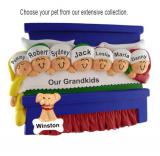 Christmas Morning Family of 7 Christmas Ornament with Pets Personalized by RussellRhodes.com