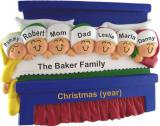 Family Christmas Ornament for 7 Christmas Morning Personalized by RussellRhodes.com