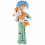 Male Nurse Christmas Ornament Personalized by Russell Rhodes