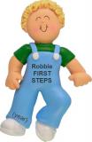 Baby's First Steps Christmas Ornament Male Personalized by RussellRhodes.com