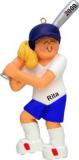 Softball Star! Female Blonde Christmas Ornament Personalized by Russell Rhodes