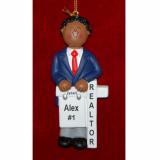 Realtor Christmas Ornament African American Male Personalized by RussellRhodes.com