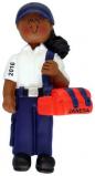 EMT Female African American Christmas Ornament Personalized by RussellRhodes.com
