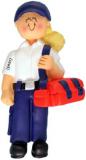EMT Christmas Ornament Blond Female Personalized by RussellRhodes.com