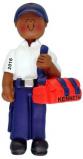 EMT Male African American Christmas Ornament Personalized by Russell Rhodes