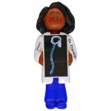 African American Female Chiropractor Christmas Ornament Personalized by RussellRhodes.com