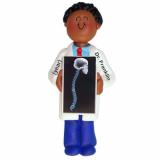 African American Male Radiologist Christmas Ornament Personalized by Russell Rhodes