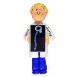 Radiologist Christmas Ornament Blond Male Personalized by RussellRhodes.com