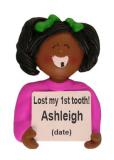 Lost a Tooth African American Female Christmas Ornament African American Female Personalized by RussellRhodes.com