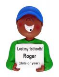 Lost a Tooth African American Male Christmas Ornament African American Male Personalized by RussellRhodes.com