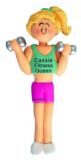 Aerobics & Weight Training Christmas Ornament Blond Female Personalized by RussellRhodes.com