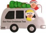 Our First Christmas Tree Christmas Ornament Personalized by Russell Rhodes