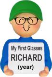 New Glasses Christmas Ornament Male Personalized by RussellRhodes.com