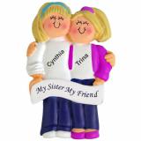 Sisters Christmas Ornament Both Blond Personalized by RussellRhodes.com