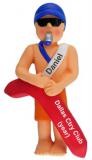 My First Summer Job Lifeguard Christmas Ornament Male Personalized by RussellRhodes.com