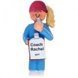 Coach Female Blonde Christmas Ornament Personalized by RussellRhodes.com