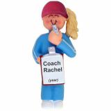 Coach Christmas Ornament Blond Female Personalized by RussellRhodes.com