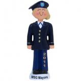 Army Female Blond Christmas Ornament Personalized by RussellRhodes.com