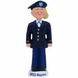 Army Christmas Ornament Blond Female Personalized by RussellRhodes.com