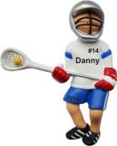 Male Lacrosse Christmas Ornament Personalized by Russell Rhodes