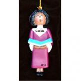 African American Female Singer in the Choir Christmas Ornament Personalized by Russell Rhodes