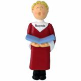 Singer in the Choir Christmas Ornament Blond Male Personalized by RussellRhodes.com