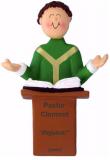 Priest Christmas Ornament Brunette Male Personalized by RussellRhodes.com