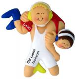 MVP Wrestling Christmas Ornament Blond Male Personalized by RussellRhodes.com