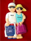 Beach Couple Christmas Ornament Personalized by RussellRhodes.com