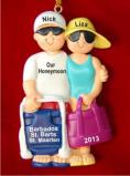 Our Wonderful Honeymoon Christmas Ornament Personalized by RussellRhodes.com