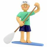 Stand Up Paddle Board Male Christmas Ornament Personalized by RussellRhodes.com
