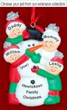 Family Christmas Ornament Making Snowman for 4 with Pets by Russell Rhodes