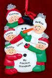 Grandma Christmas Ornament with 4 Grandkids Personalized by RussellRhodes.com