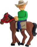 Horseback Fun Male Christmas Ornament Personalized by RussellRhodes.com