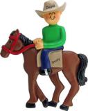 Riding Horse Christmas Ornament Male Personalized by RussellRhodes.com