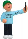 Selfie Male Christmas Ornament Personalized by Russell Rhodes