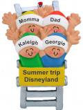 Roller Coaster Fun for 4 Christmas Ornament Personalized by Russell Rhodes