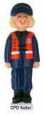 Armed Services Coast Guard Female Blond Christmas Ornament Personalized by Russell Rhodes