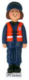 Coast Guard Christmas Ornament Brunette Female Personalized by RussellRhodes.com