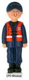 Armed Services Coast Guard Male Christmas Ornament Personalized by Russell Rhodes