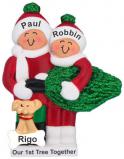 Our First Tree and Christmas Together Christmas Ornament with Pets Personalized by RussellRhodes.com