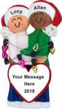 Bi-Racial Couple First Christmas Ornament Female Caucasian Male African American Personalized by Russell Rhodes