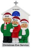 The Family that Prays Together for 3 Christmas Ornament Personalized by Russell Rhodes